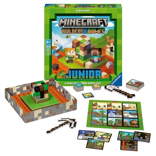 Joc de masă strategic Ravensburger Minecraft Builders & Biomes Junior pentru 2-4 jucători 5+
