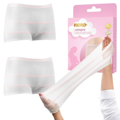 Neno Sempre Chiloți Reutilizabili din Plasă pentru Postpartum Mărimea L 2 buc.