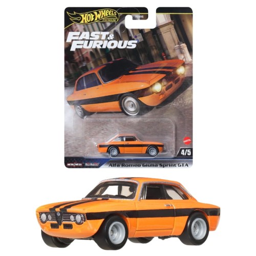 Hot Wheels Premium Rapid și Furioși Fast & Furious Mașinuță Romeo Giulia Sprint GTA 4/5