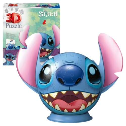 Puzzle 3D Ravensburger Disney Stitch Sferă cu Urechi Model Spațial 77 Piese 6+