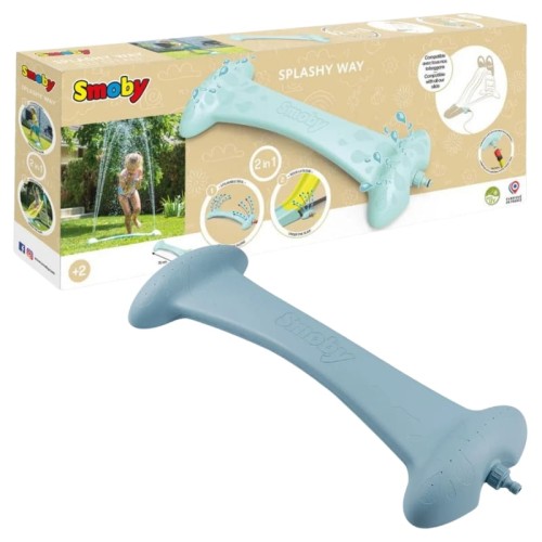 Smoby Life Jucărie Acvatica pentru Grădină Splashy Way 2in1 Pulverizator pentru Apă pentru Grădină pentru Tobogan Fântână Acvatică Cortină