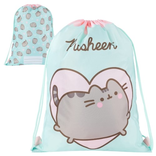 St. Majewski Sac Școlar Sportiv Gimnastic pentru Încălțăminte la Școală pentru Piscină Antrenament Pusheen Mint