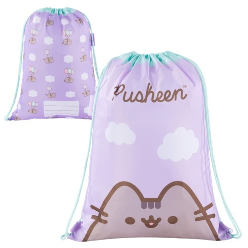 St. Majewski Sac Sportiv Gimnastic pentru Încălțăminte pentru Școală pentru Piscină Antrenament Pusheen Violet