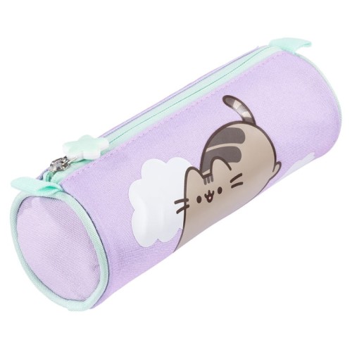 St. Majewski Penar Școlar Tubă cu o Cameră Etui pentru Instrumente Școlare Pusheen Violet