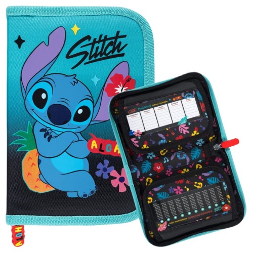 St. Majewski Penar Școlar Cu Două Clapete Etui Pentru Instrumentele Vocale Stitch Mint Aloha