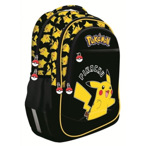 Rucsac Școlărie Tineret Mare Cu Trei Compartimente Pokemon Pikachu