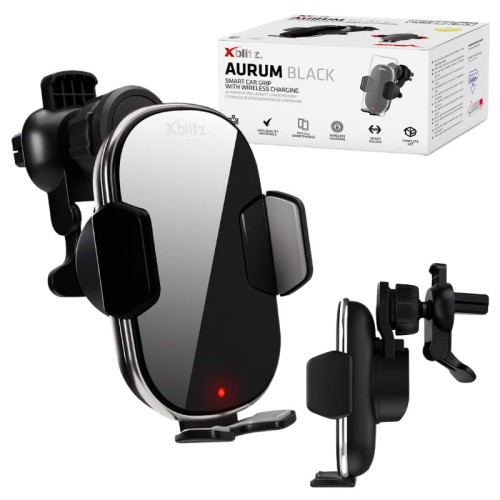 Xblitz Suport Auto Automat cu Funcție de Încărcare Fără Fir Aurum Negru