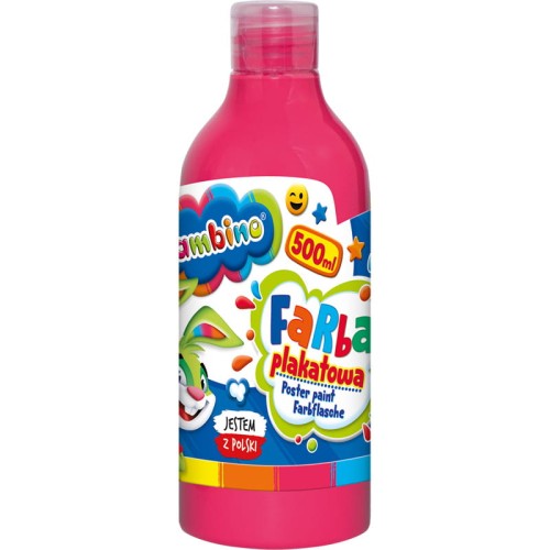 Bambino Vopsea Poster Mare În Sticlă pentru Școală Grădiniță 500ml Roz