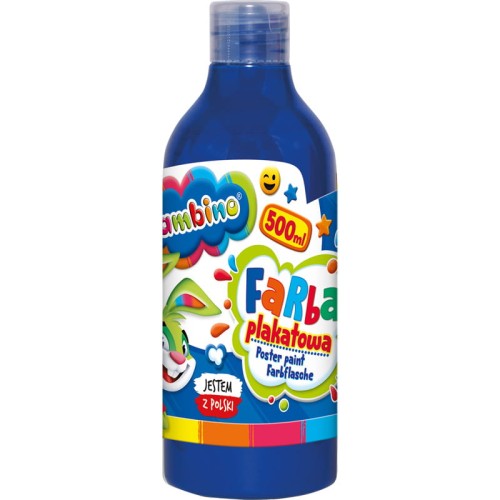 Bambino Vopsea de poster mare în sticlă școlară grădinițară 500ml albastră
