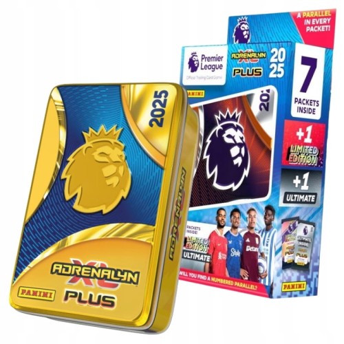 Panini Premier League 2025 Adrenalyn XL Plus Cutie Colecționară Carduri de Fotbal Colecționabile