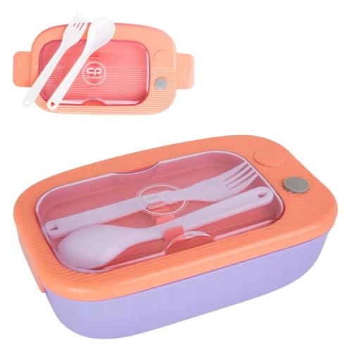 Coolpack Mil Lunchbox cu Separator + Tacâmuri Violet-Portocalie