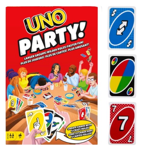Joc de societate cărți Mattel Games Uno Party 7+