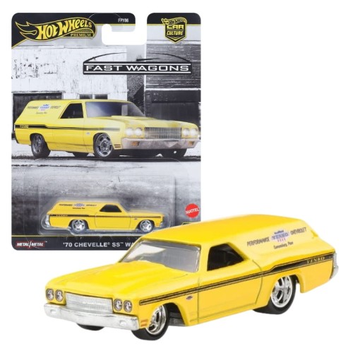 Hot Wheels Premium Fast Wagons Mașină Resorak Automobil Colecționabil FPY86 JBK67 '70 Chevelle SS Wagon 2/5