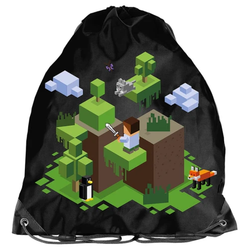 PASO Sac de încălțăminte sportivă gimnastică Minecraft Press start game