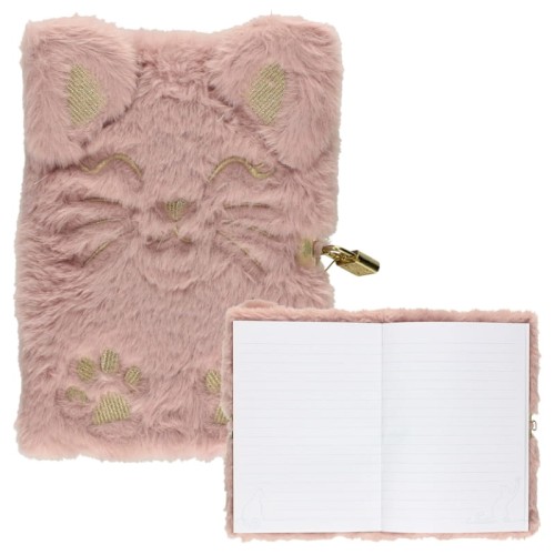 Astra Jurnal Cu Lacăt Notepad Pentru Secrete Caiet Caietel Pentru Copii A5 96 Foi Fluffy Kitty