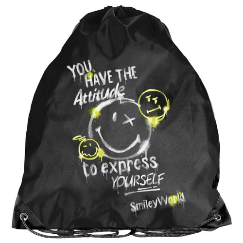 PASO Sac pentru Încălțăminte Sportivă Gimnastică Smiley World Exprimați-vă