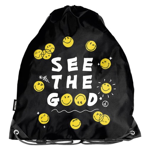 PASO Sac pentru încălțăminte sportivă de gimnastică Smiley World See The Good