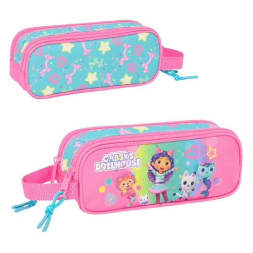 Pencil Case Şcoală Săculeț Tub Dublu Compartiment Pisicuța Gabi