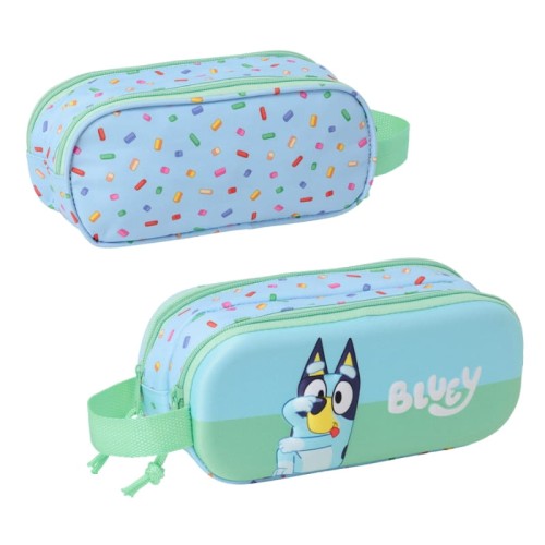 Safta Etui Tubular cu Două Compartimente Fără Accesorii Bluey 3D
