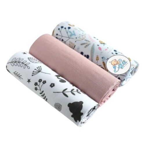 Ega Kids Pampers Muselinate cu Model, 3 bucăți, 60x80 cm