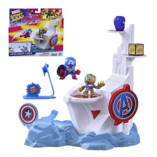 Marvel Stunt Squad Set Figuri Captain America vs Thanos