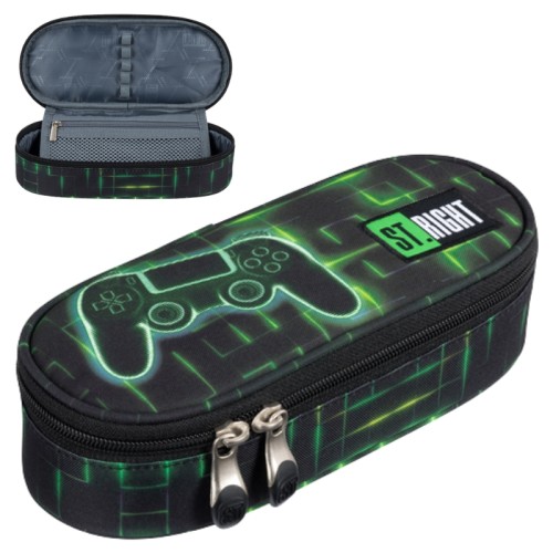 St. Right Penar Şcolar Etui Ușor Cu Capac Interior Etui Pentru Instrumente Școlare Neon Pad