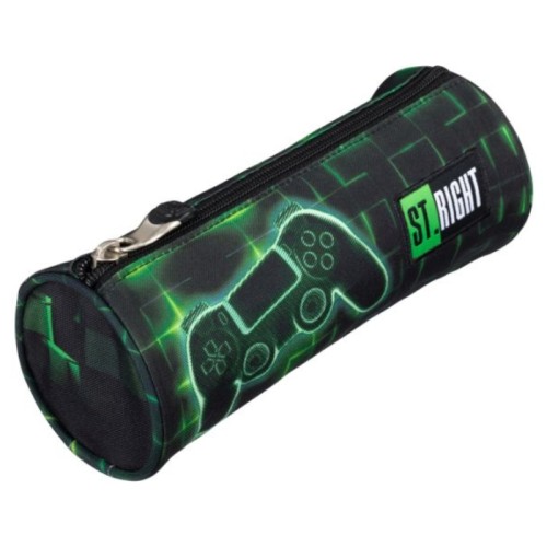St. Right Pencil Case Tubă cu un Compartiment Etui pentru Accesorii Școlare Neon Pad