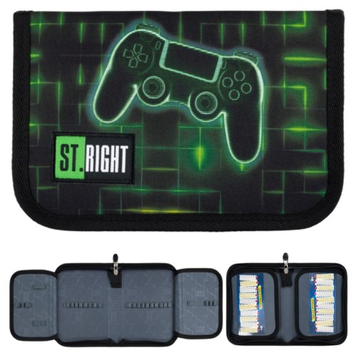 St. Right Piórnik Szkolny Dwuklapkowy Etui Na Przybory Szkolne Neon Pad