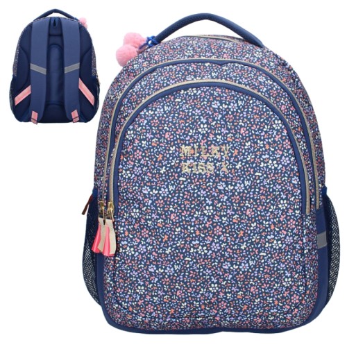 Rucsac Școlar Dublu cu Flori Milky Kiss Floral Fame
