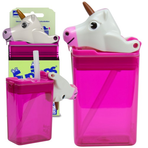 Bidon Kwadrat Drink In The Box Fun Tops Tritan 235ml Unicorni