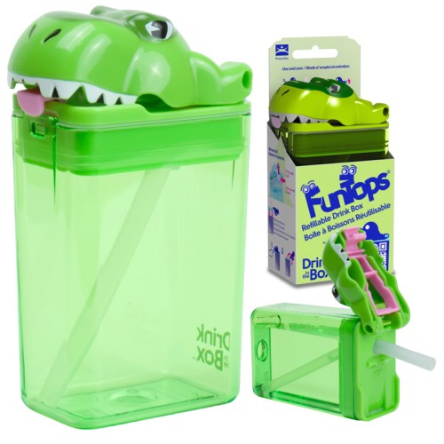 Bidon Kwadrat Drink In The Box Fun Tops Tritan 235ml Dinozaur