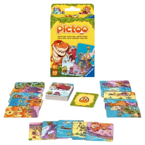 Joc de cărți Ravensburger Dino Pictoo 4+