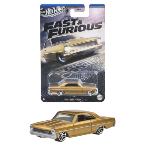 Hot Wheels Silver Rapid și Furia Chevy Nova HNR88 JBY42