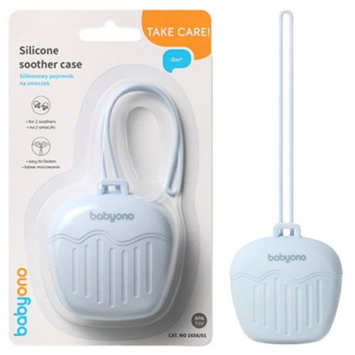 Babyono Recipient din silicon pentru suzete Albastru