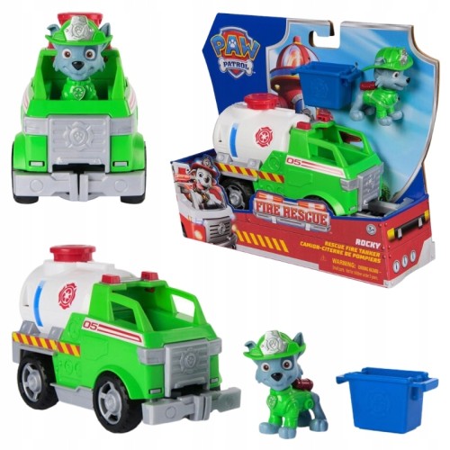 Spin Master Patrula Pislă Pachet de Bază Salvare cu Foc + Figurina Rocky 3+