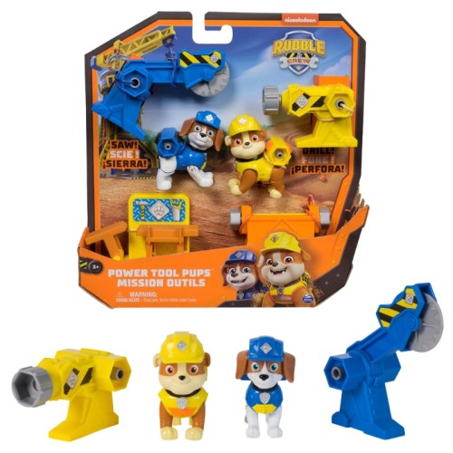 Spin Master Patrolul Canin Rubble & Crew Set Wheeler, Rubble + Unelte