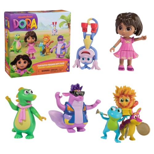 Dora Descoperă Lumea - Set de Figurine Dora, Boots, Tico, Isa și The Fiesta Trio