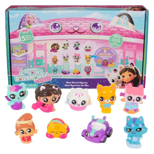 Căsuța pentru pisici Gabi Set de Figurine 13 Bucăți + Suporturi și Fundal Decorativ