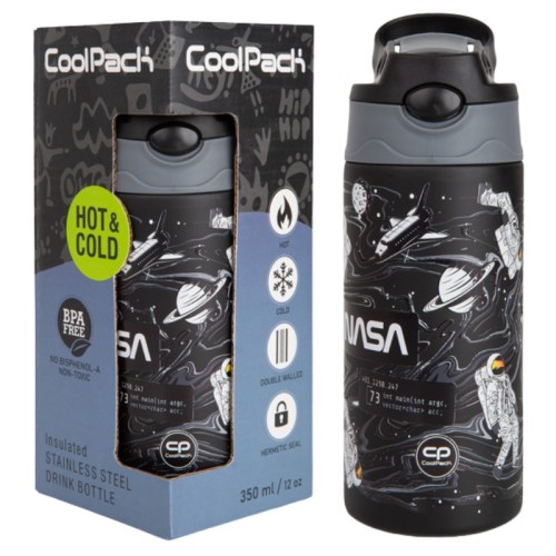 Coolpack Bono Termos Butelka Termiczna Ze Słomką I Uchwytem NASA Astronaut Astronauta 350 ml 