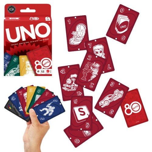 Mattel Uno Joc de Cărți 80 de Ani 7+