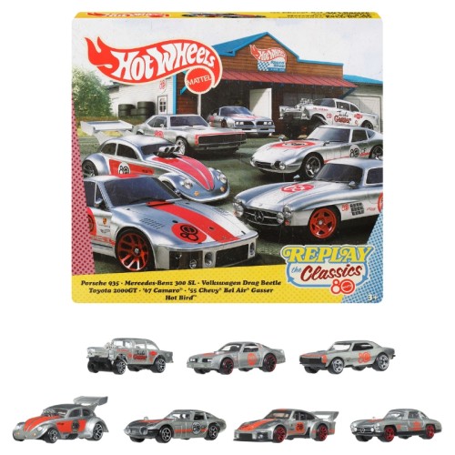 Hot Wheels Silver Series pachet de 7 mașini clasice 3+
