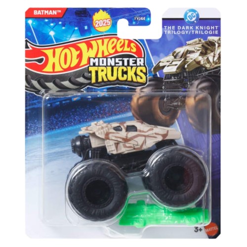 Hot Wheels Monster Trucks Pojazd Autko Samochodzik + Wrak 1:64 Batman Dark Knight Czarny Rycerz
