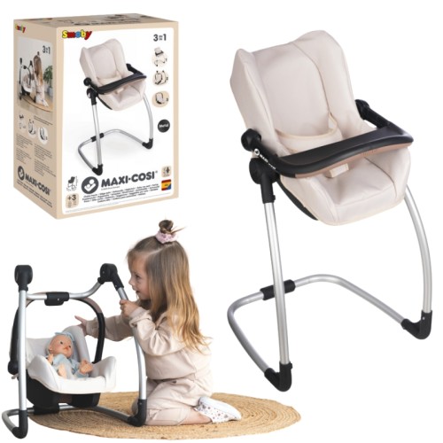 Smoby Maxi Cosi Scaun De Îngrijire Pentru Păpuși 3in1 Balansoar Scaun Auto Bej