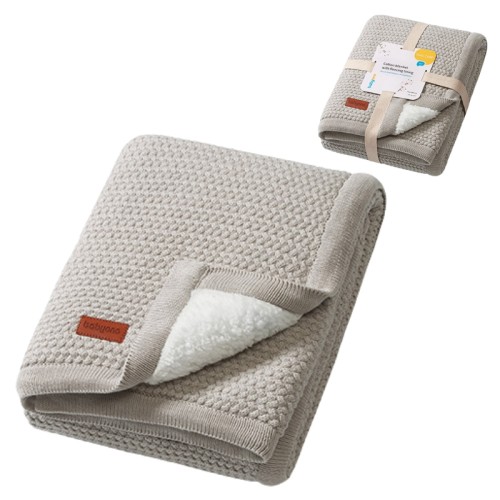 Babyono Pătură din Bumbac cu Izolație Pătură pentru Copii Sugari 75x100 Gri