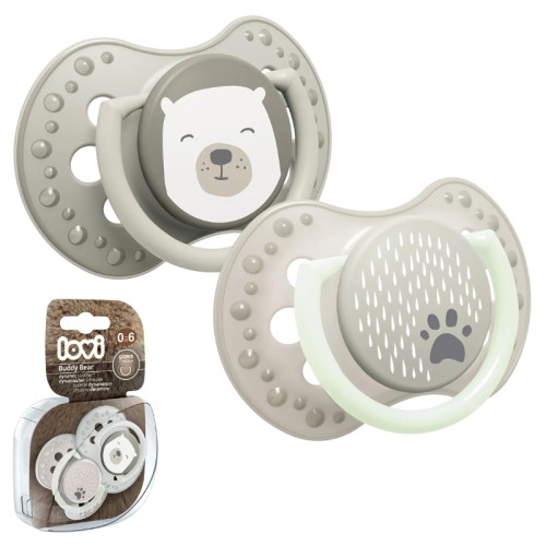 Lovi Suzetă Silicona Dinamică 2buc. Buddy Bear 0-6luni