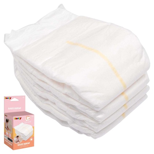 Smoby Baby Nurse Set de 4 Bucăți de Scutece pentru Papuși de 42 cm
