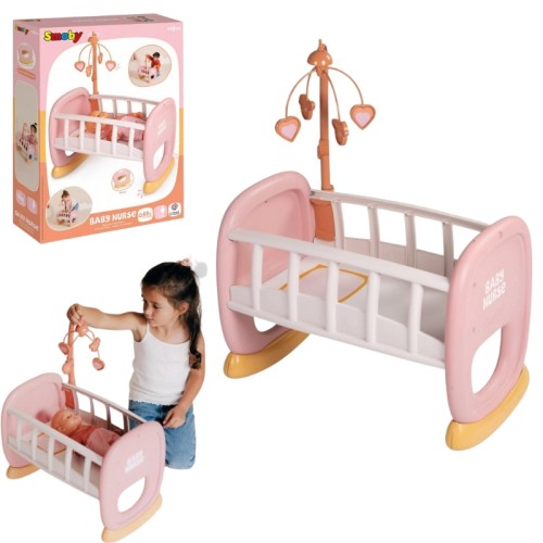 Smoby Baby Nurse Leagăn Cu Carusel Pentru Păpuși