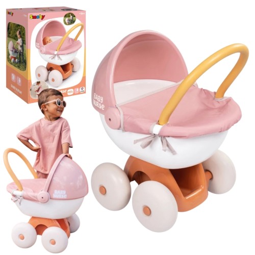 Smoby Baby Nurse Carucior Adânc pentru Păpuși cu Copertină