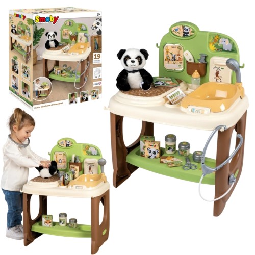 Smoby Centru de Îngrijire a Animalelor Veterinar Set cu Panda și Accesorii