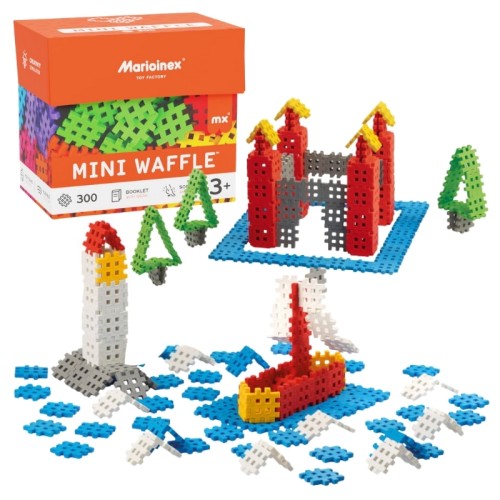 MARIOINEX FABRICA DE JUCĂRII MINI WAFFLE STANDARD CUBURI 300 BUC 3+ - 02189